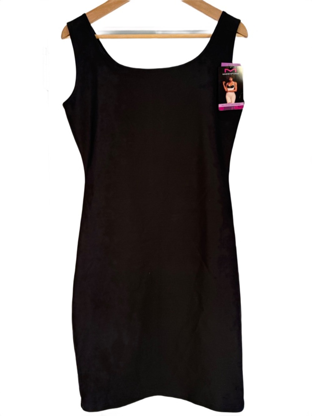 NWT MAIDENFORM Black Firm Shaper 2XL NEW Scoop Neck Tank Slip Dress P10006